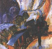 Ernst Ludwig Kirchner Rhaetian Railway, Davos Germany oil painting artist